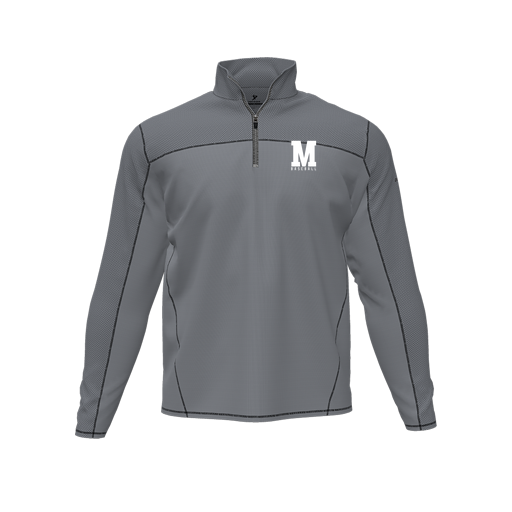 [CUS-DFW-QTRZ-PER-LSL-GRY-AS-LOGO2] Quarter Zip Pullover (Adult S, Gray, Logo 2)