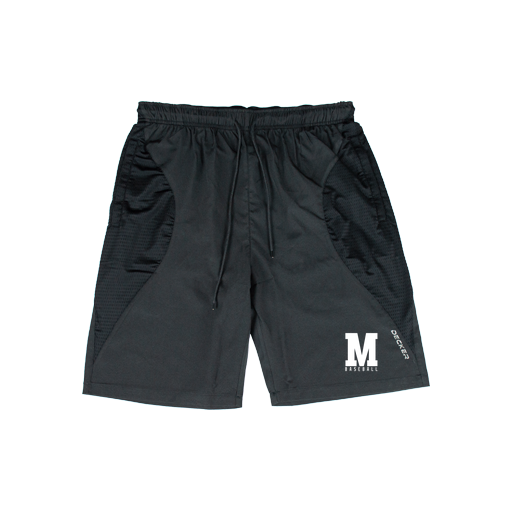 [CUS-DFW-SHOR-PER-CRV-BLK-YXXS-LOGO2] Shorts (Curve Shorts) (Youth XXS, Black, Logo 2)