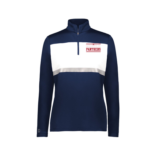 [222791.301.XS-LOGO3] Ladies Bold 1/4 Zip Pullover (Female Adult XS, Navy, Logo 3)