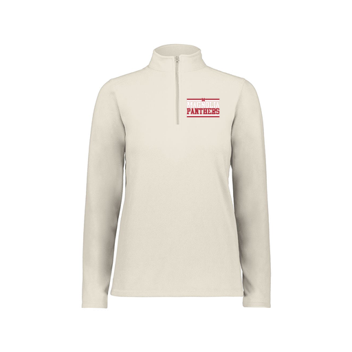 [6864.53T.XS-LOGO3] Ladies MicroFleece 1/4 Zip Pullover (Female Adult XS, White, Logo 3)