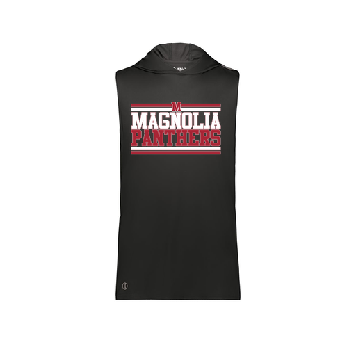 [222590.080.XS-LOGO3] Men's CoolDry Sleeveless Hoodie (Adult XS, Black, Logo 3)