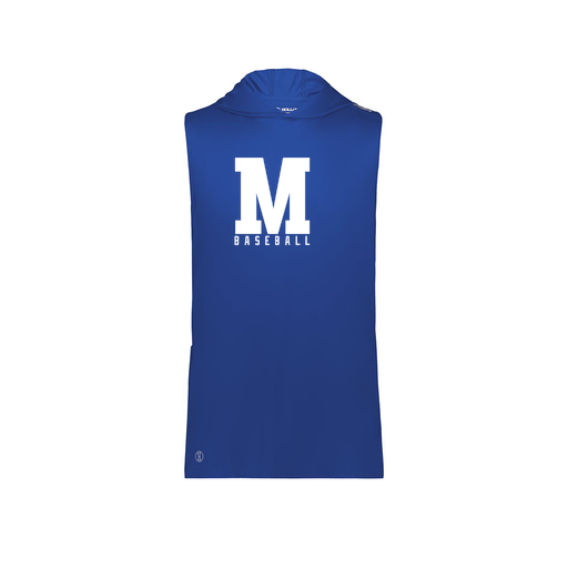 [222590.060.XS-LOGO2] Men's CoolDry Sleeveless Hoodie (Adult XS, Royal, Logo 2)