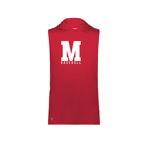 [222590.083.XS-LOGO2] Men's CoolDry Sleeveless Hoodie (Adult XS, Red, Logo 2)