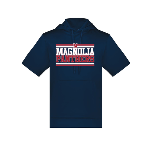 [6871.065.S-LOGO3] Men's Dri Fit Short Sleeve Hoodie (Adult S, Navy, Logo 3)