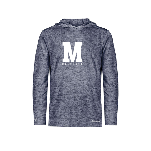 [FOLHCGNV-AS-LOGO2] Decker Men's Charge Hoodie (Adult S, Navy, Logo 2)