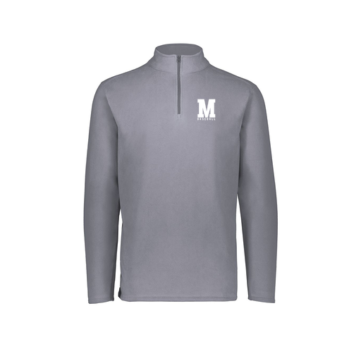[6863.059.XS-LOGO2] Men's MicroFleece 1/4 Zip Pullover (Adult XS, Gray, Logo 2)