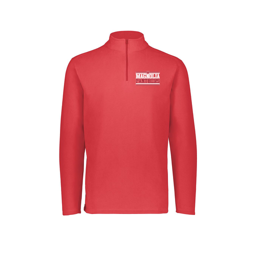 [6863.083.XS-LOGO3] Men's MicroFleece 1/4 Zip Pullover (Adult XS, Red, Logo 3)