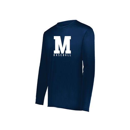 [222822.065.XS-LOGO2] Men's LS Smooth Sport Shirt (Adult XS, Navy, Logo 2)