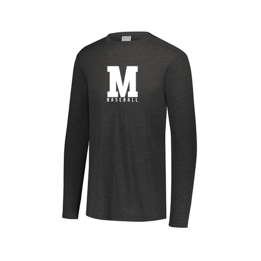 [FTLCUBBK-AXS-LOGO2] Decker Men's Tri-Blend T-Shirt - Long Sleeve (Adult XS, Black, Logo 2)