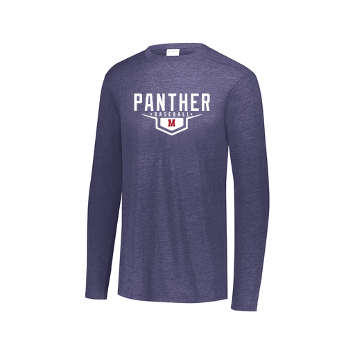 [FTLCUBNV-AXS-LOGO1] Decker Men's Tri-Blend T-Shirt - Long Sleeve (Adult XS, Navy, Logo 1)