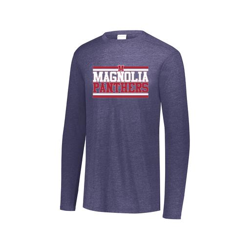 [FTLCUBNV-AXS-LOGO3] Decker Men's Tri-Blend T-Shirt - Long Sleeve (Adult XS, Navy, Logo 3)