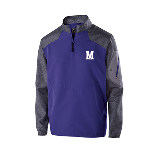 [229155.H68.XS-LOGO2] Men's Raider LS Pullover (Adult XS, Purple, Logo 2)
