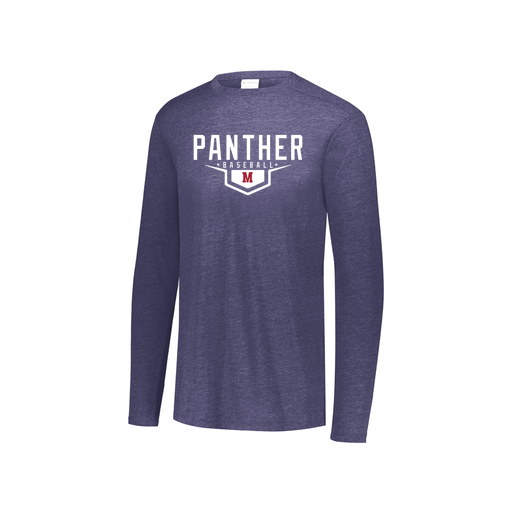 [FTLCUBNV-YS-LOGO1] Decker Youth Tri-Blend T-Shirt - Long Sleeve (Youth S, Navy, Logo 1)