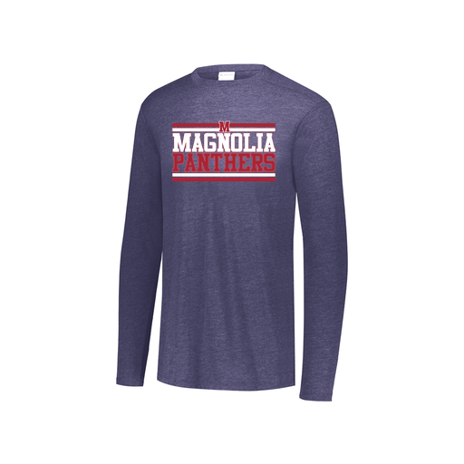 [FTLCUBNV-YS-LOGO3] Decker Youth Tri-Blend T-Shirt - Long Sleeve (Youth S, Navy, Logo 3)