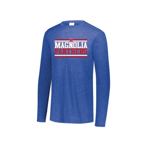 [FTLCUBRY-YS-LOGO3] Decker Youth Tri-Blend T-Shirt - Long Sleeve (Youth S, Royal, Logo 3)