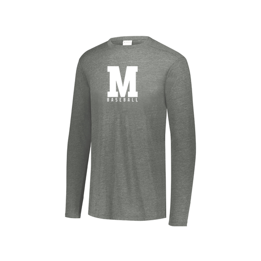 [FTLCUBGY-YS-LOGO2] Decker Youth Tri-Blend T-Shirt - Long Sleeve (Youth S, Gray, Logo 2)