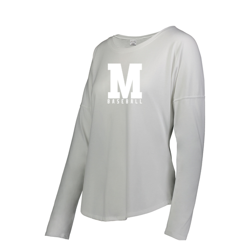 [FTLCUBWH-FAS-LOGO2] Decker Women's Tri-Blend T-Shirt - Long Sleeve (Female Adult S, White, Logo 2)