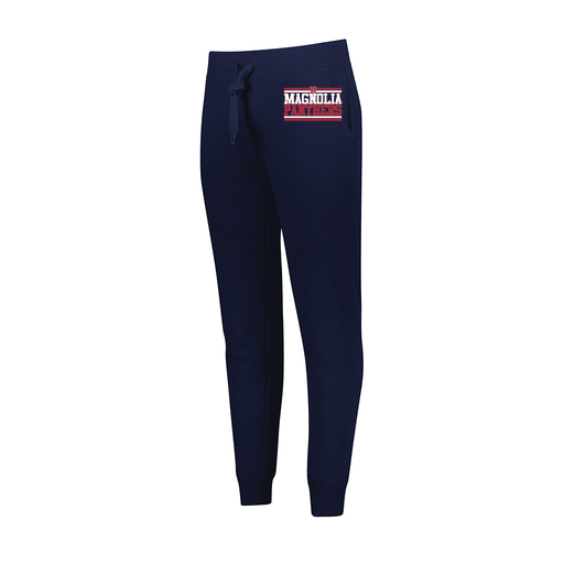[229748.065.XS-LOGO3] Ladies 60/40 Fleece Jogger (Female Adult XS, Navy, Logo 3)