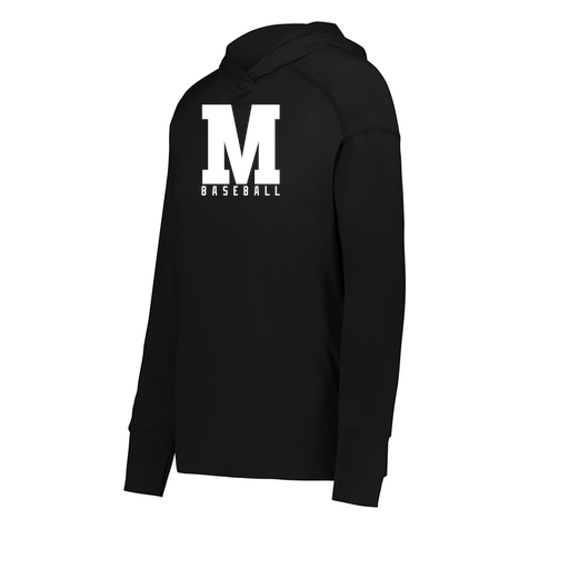 [222798.080.XS-LOGO2] Ladies Ventura Thin Knit Hoodie (Female Adult XS, Black, Logo 2)