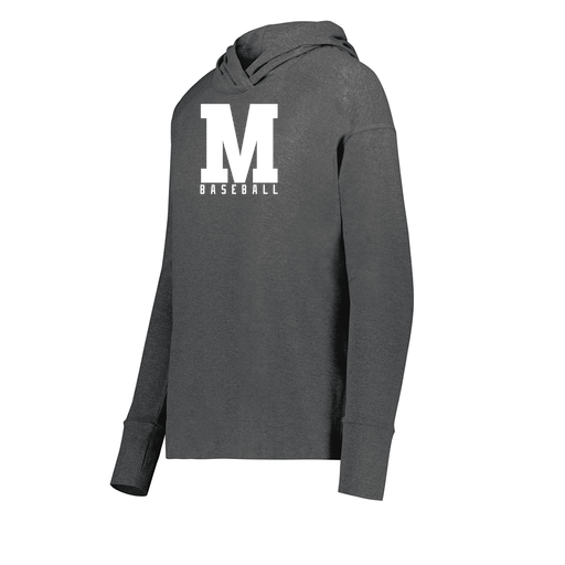 [222798-GRY-FAXS-LOGO2] Ladies Ventura Thin Knit Hoodie (Female Adult XS, Gray, Logo 2)