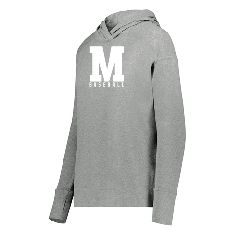 [222798-SIL-FAXS-LOGO2] Ladies Ventura Thin Knit Hoodie (Female Adult XS, Silver, Logo 2)